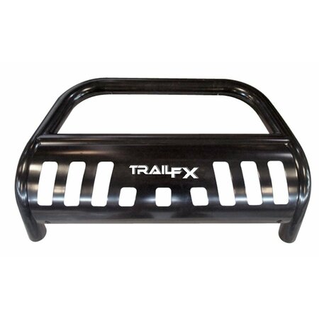 TRAILFX BULL BAR Powder Coated Black Steel 3 Inch Diameter With Skid Plate With Holes For Optional Ligh B0035B